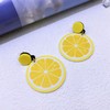 Lemon Earrings for Women Cute Fruits Dangling Stud Earrings Fun