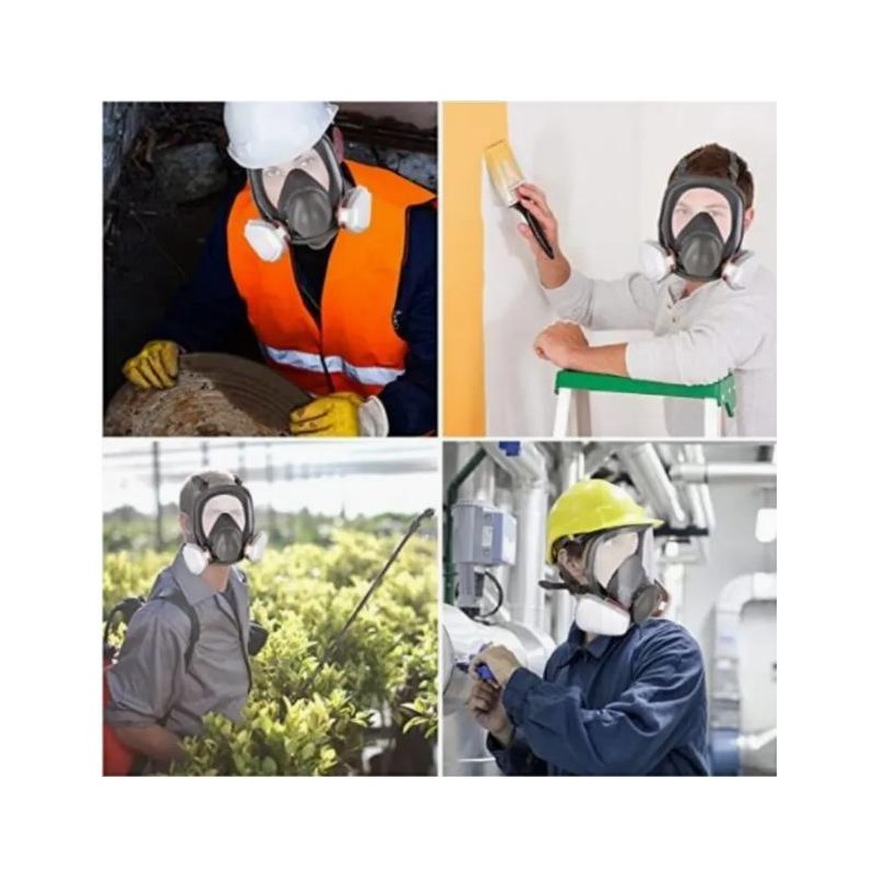 15-in-1 Professional Full Face Respirator Mask With Safety Goggles -