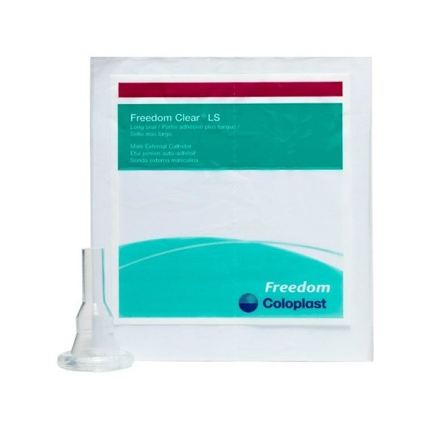 3- Pack Freedom 28mm Clear LS Male External Condom Catheter Extra Adhesive Item #5290