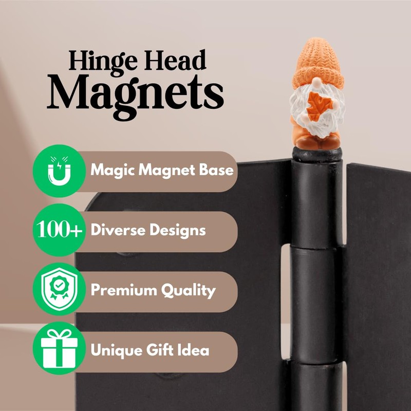 Fall Gnomes Hinge Heads Decorative Topper Set of 3 -