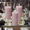 BOLSIUS 4 Pack Ash Rose Rustic Pillar Candles - 2.75