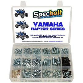 250pc Specbolt Yamaha Raptor 600 660 700 Bolt Kit for Maintenance & Restoration OEM Spec Fasteners ATV Quad Also Good for 80 90 125 250 350
