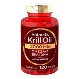 Aceite De Krill Oil 2000mg Omega 3 + Dha 120 Cápsulas Sabor Sin Sabor