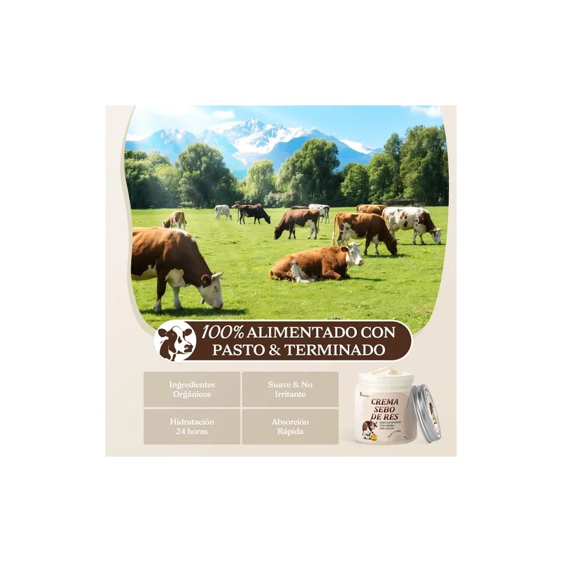 Kaisasa Crema De Sebo De Res Miel Cuidado Corporal 120g