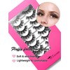 BTLLSSH 8Pair 3D5D 0.59INCH Thick False Eyelashes Cross Volume Cat