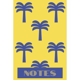 Palm Notebook 6x9 inches 100 pages dot grid bullet journal yellow: Colour of the Year Yellow notebook student bullet journal notebook