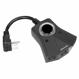 DEWENWILS Digital Outdoor Timer Waterproof Plug in Light Timer Switch Black - HODT31A