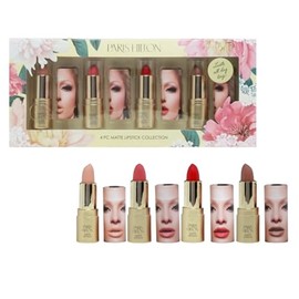 Paris Hilton Matte Lipstick Collection - Long Lasting Lipstick with Full Coverage, Lightweight Formula - Creamy, Hydrating and Velvety Smooth - 4 pcs