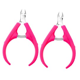 TOVINANNA 2Pcs Professional Stainless Steel Cuticle Nipper Durable Manicure Tool for Nail Trimming and Dead Skin Removal Comfortable Grip for Precise Pedicure Care