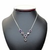 Franki Baker Pretty Sterling Silver & Natural Amethyst Gemstone Necklace.