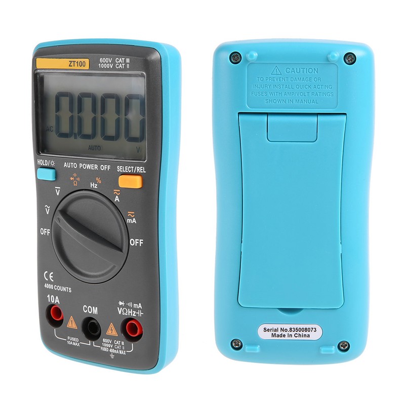 ZT100 4000 Counts Portable Mini Auto Digital LCD Display Testing