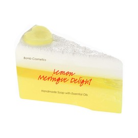 BOMB COSMETICS LEMON MERINGUE DELIGHT PIE SLICE - HANDMADE SOAP WITH ESSENTIAL OILS