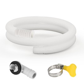 HOXHA 5 Ft Air Conditioner Drain Hose Kit Plastic Tubing for AC Condensate Flexible Durable Drain Hose for Mini Split AC Portable AC Washer Dishwasher Faucet