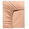 SSW HOMES Single Fitted Sheet Peach - Deep Pocket 12