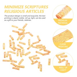 TOYANDONA 50 Rolls Shurangama Tiny Verse Religious Decorations Miniature Notes Small Scroll Mini Scripture Book Religious Items Religious Scriptures Paper