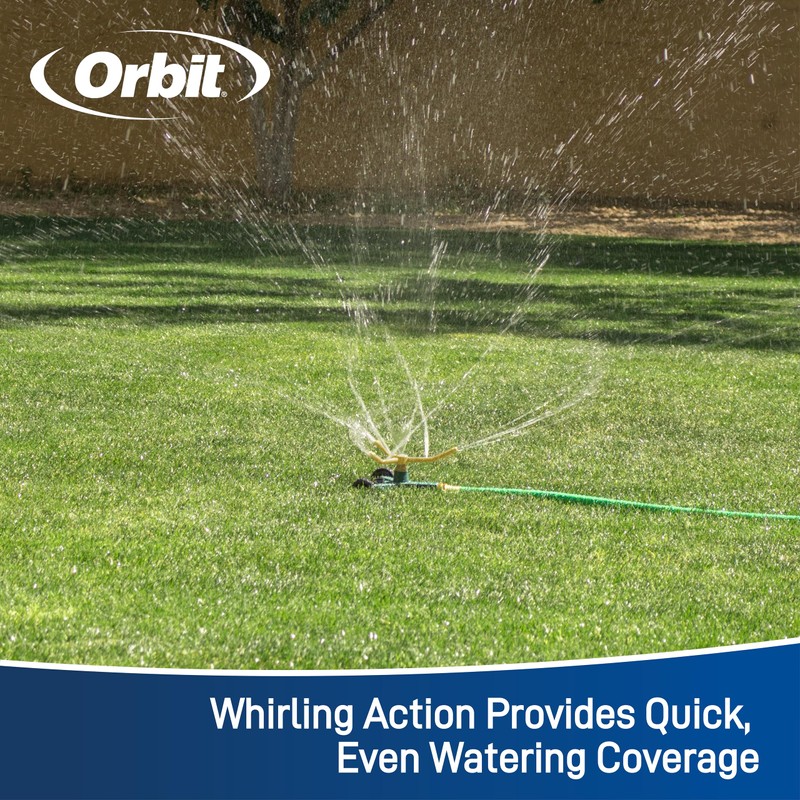 Orbit 58257N Lawn and Garden 3-Arm Metal Sprinkler with Wheel