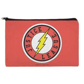 Justice League The Flash Athletic Logo Makeup Cosmetic Bag Organizer Pouch