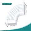 90 Degree Gutter Elbow, White PVC Drain Downspout Elbow, Downspout