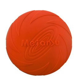 Dog Frisbee Rubber Pet Puppy Safe Exercise Fetch Outdoor Training Toy, Strong Bite-Resistant Disc for Pet Exercise
