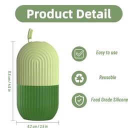 Molpafe Upgraded Facial Ice Roller for Self Skin Care of all Types, Cold Face Ice Roller Facial Massager for Shrink Pores Anti Wrinkle Reduce Puffiness Improve Skin Elasticity, Striped (Green)