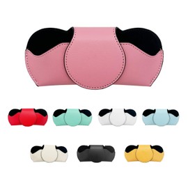 SHMZK Sunglasses Holder for Car Visor, Leather Magnetic Visor Glasses Protective Storage Case, Universal Vehicle Sun Visor Eyeglasses Holder Clip Organizer Box, Car Accessories (Pink)