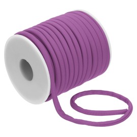 PATIKIL Flat Elastic Nylon Cord 21.8 Yard, 5 mm Stretchy Spandex Cord Fabric Elastic String Braided Macrame Thread for Sewing Clothing Hair Ties Drawstring DIY Crafts, Purple