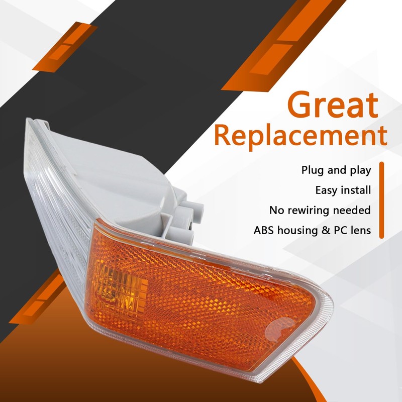 GZZTORES - Cubierta de luz lateral para Jeep Patriot 2007,