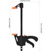 Woodworking Clamp Set 4 inch/100mm,Quick Grip Clamps, Ratchet Bar Clamps,