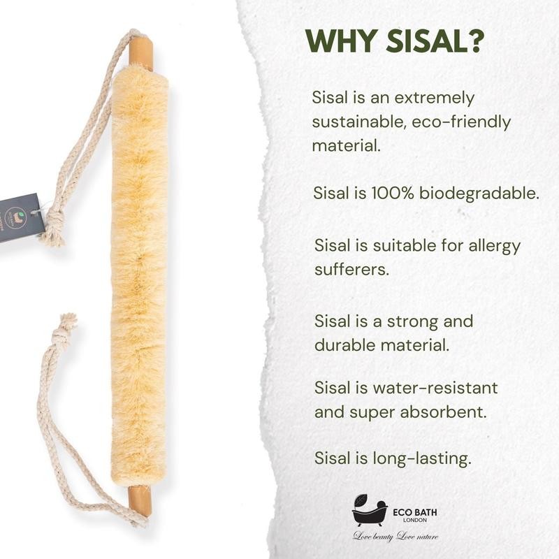Eco Bath London Natural Sisal Body Strap - Premium Exfoliating