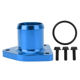 Water Neck Thermostat Housing Aluminium Alloy Engine Thermostat Housing with Leak Proof Seal for Powerstroke 7.3L Blue