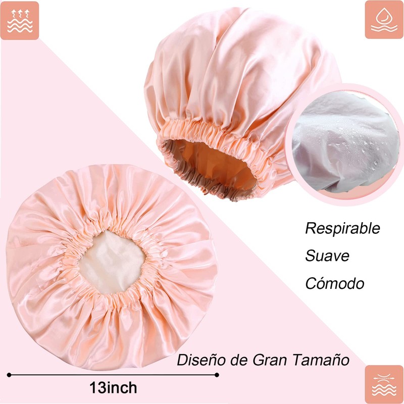 Shoonlo Gorros de Baño 3 Paquetes, Gorra de Baño EVA