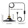 Crzpchas Vintage Lampshade Pendant Lamp Outdoor Pendant Lamp with Plug