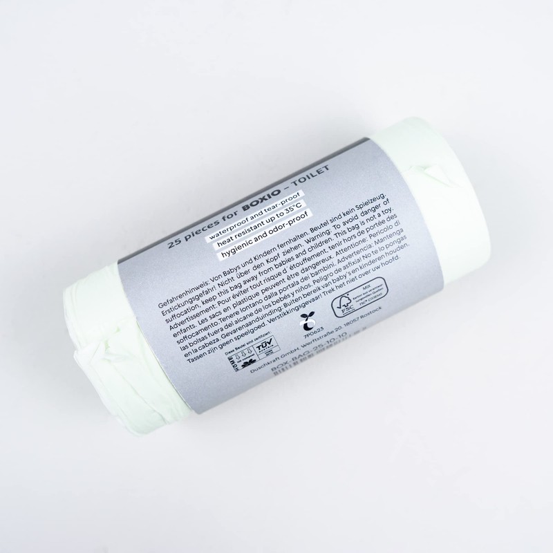 BOXIO - Bags, 25 Bio Bin Liners for Camping Toilet,