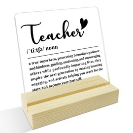 Thank You Appreciation Gifts for Teacher, Teacher Graduation Birthday Christmas Gifts, Teacher's Day Week Gifts, Teacher Back To School Gifts, Best Teacher Ever, Acrylic Desk Decor Sign, Teacher