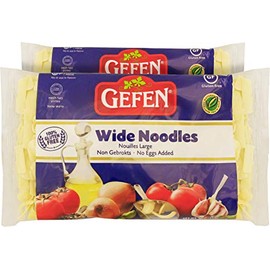 Gefen Gluten Free Wide Noodles 9oz (2 Pack) | No Eggs Added | Large Noodles