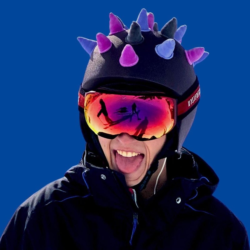 Coolcasc Showtime Cornes Purple Helmet Cover, Multi-Colour, One Size