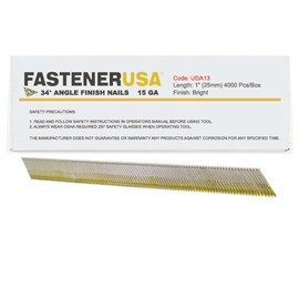 1" DA13 ANGLE FINISH NAILS 15GA BRITE 4,000ct | UDA13