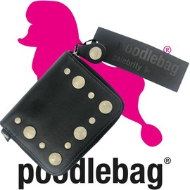 JOKO DESIGN Poodlebag Premium Lambskin Women's Purse Genuine Leather, black, Modern