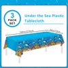 3 Pack Under The Sea Tablecloth Ocean Animals Table Cover