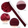 Red Silk Bonnet with Adjustable Tie Band for Sleeping -