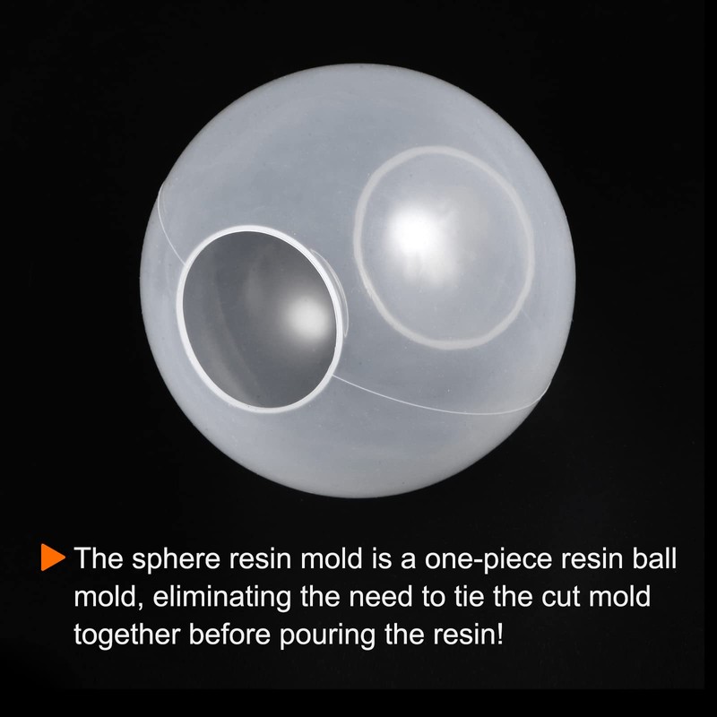 HARFINGTON Molde de resina de silicona de 3.1 pulgadas, transparente,