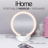 iHome Makeup Mirror with Lights and Bluetooth Speaker, Travel Mirror