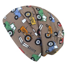 Wollhuhn Eco Beanie for Boys/Girls/Children, Comfortable Soft Long Hat/Beanie Hat/Knitted Hat/Children's Hat, Jersey Lining, for Transitional Periods, (Eco/Organic Fabrics)