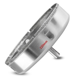 Luomorgo 120mm/4-3/4 inch Diamond Hole Saw, 1.1 inch Cutting Depth Diamond Diamond Drill Bits for Glass Ceramic Marble Porcelain Tile Granite Quartz Gemstone
