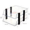 RHONZHAO Clear Stackable Paper Tray, 2-Tier Desk Organizer for Office