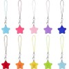 Opemg 10Pcs Multicolour Cute Phone Charms Small Phone Charm Star