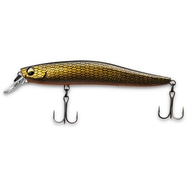 LMAB Flash Vibe 67, 80 & 98 mm - Twitchbait - Suspending & Floating, Hardbait, Wobbler Perch, Suspender Wobbler, Zander Wobbler (Running Depth 1.0-2.0 m | Floating/Suspending, Golden Roach, 98 mm)