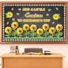 Jacyan Sunflower Bulletin Board Decorations Spring 3D Sunflower Cutouts Back
