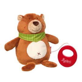 Sigikid 42128 Musical Box Elephant 17 x 16 x 10 cm Grey Bear brown