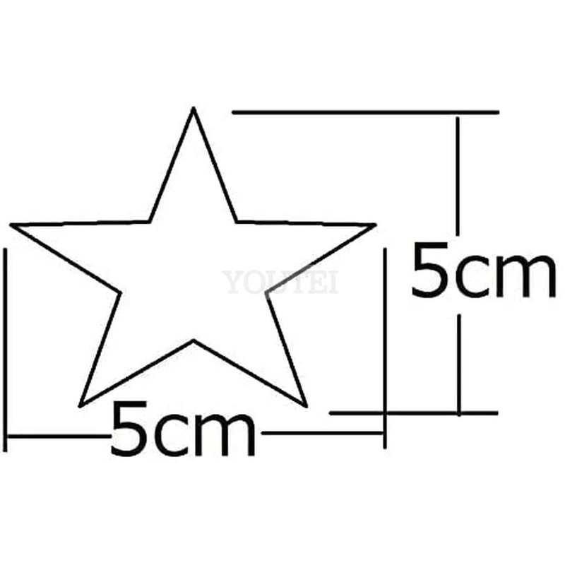 Youtei Sticker Roll, Large, Star Shape, 2.0 inches (5 cm)